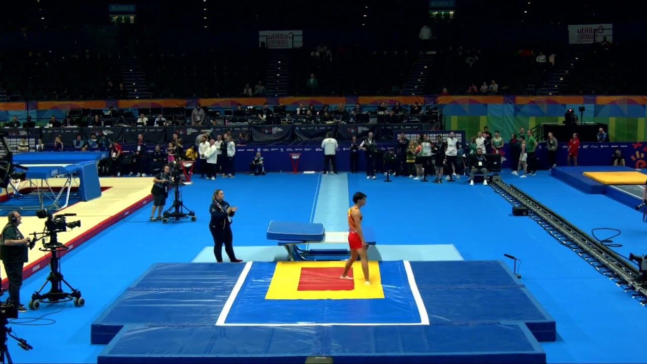 Youtube video: FRANCO David (ESP)_M_2023 Trampoline Worlds_Qualification_Double Mini_R1
