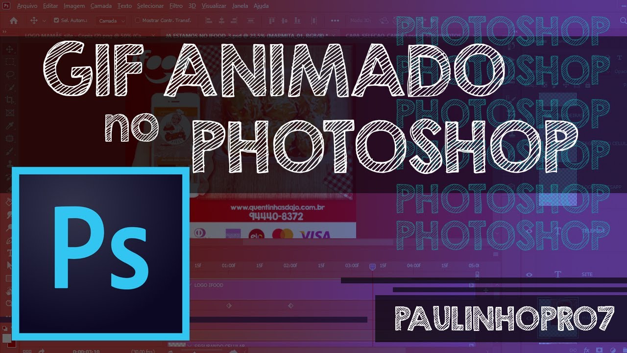 Como Fazer Gif no Photoshop (Gif Animado) 