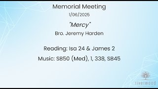 Riverwood Memorial Meeting - 1st June 2025