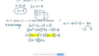MPM2D Unit 4 Lesson 2 Solve Quadratics By Factoring   Edited