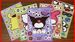 💖Decorate With Sticker Book Kuromi, Hello Kitty, Melody ,Sanrio- Trang Trí Với Sách Nhãn Dán Sanrio