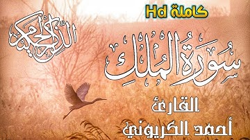 السورة المنجية من عذاب القبر🤲💔 سورة الملك كاملة بصوت القاري الشاب أحمد الكريوني 💚🌺