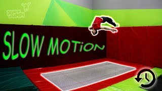 Слоу Моушн в Батутном Зале! Крутые Прыжки на Батуте! Слоу Моушн в Батутном Зале! Крутые Прыжки на Батуте!