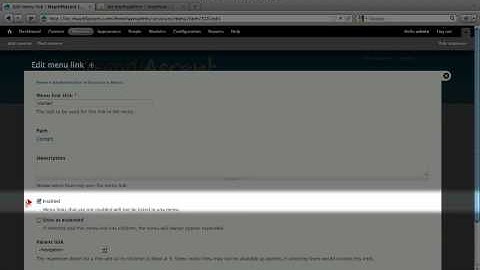 27. How to enable, edit and move a menu item (a Drupal how-to)
