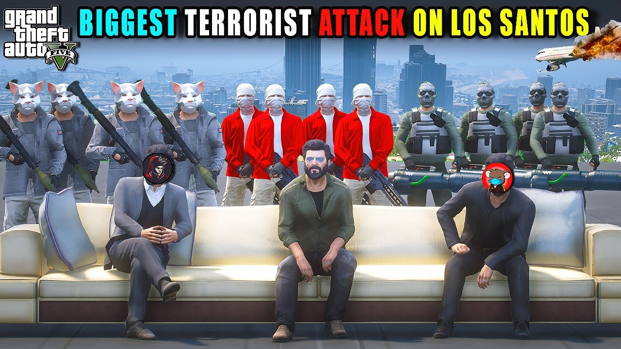 BIGGEST TERRORIST ATTACK on LOS SANTOS | GTA 5 GAMEPLAY 