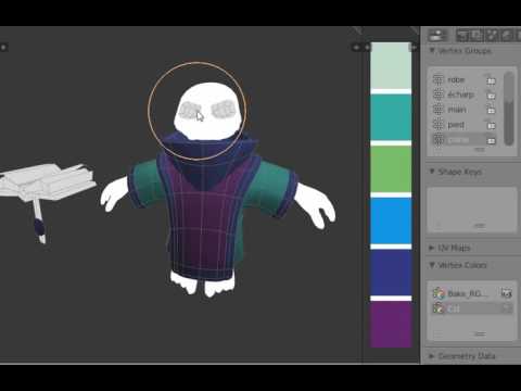 Blender : Vertex group selection in VertexPaint mode - YouTube