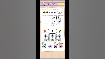 Brain test level 163 solution / what is the number below the dice?