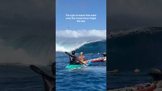 Waiting for this type of perfection.. the excitement of the crowd says it all! 🌊🙌