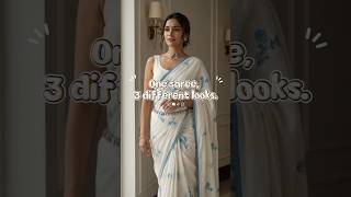 3 ways to style a saree.🦋 #shorts #sareestyling #saree #ethnic #modernsaree #traditional #trending