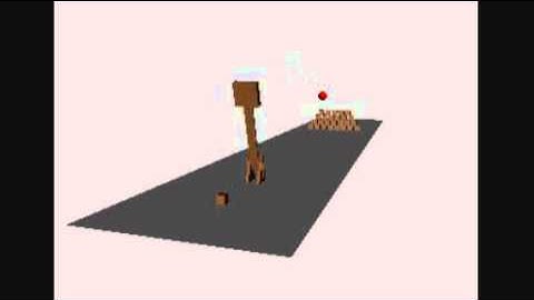 Active and Passive Bodies Hinge and Spring Constraints Catapult