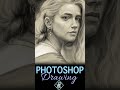 Amber heard drawing in photoshop short timelapse  aleksandr platonychev