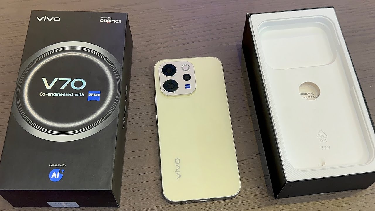 Vivo V70 Lemon Yellow Unboxing,First Look & Review 🔥 | Vivo V70 Price ,Spec & Many More