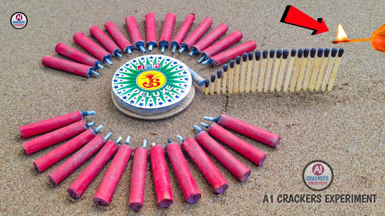 Lots Of Unlimited Red Bijali Crackers Vs Biggest Ground Chakkar Amazing Experiment 😱|