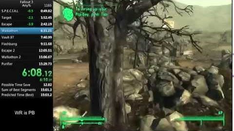 Fallout 3 Speedrun Any% RTA 15:25 [15:38]