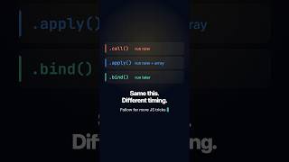 call() vs apply() vs bind() in JavaScript