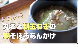 ダイエッターの献立【丸ごと新玉ねぎの鶏そぼろあんかけ】ステビアヘルスイヌリンプラス　簡単低糖質レシピ