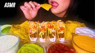 ASMR CRUNCHY TACOS MUKBANG + CHIPS & DIPS | LOUD CRUNCHY EATING SOUNDS (NO TALKING)