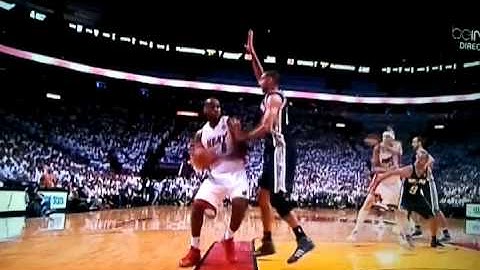 Lebron James blocks Tim Duncan GAME 6