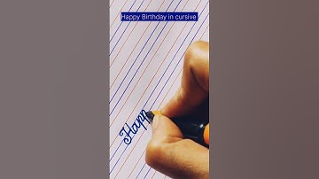 How to write Happy Birthday in cursive writing | happy birthday writing style #shorts #calligraphy