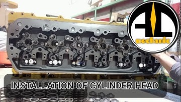 CAT C11 ENGINE ,INSTALLATION OF CYLINDER HEAD