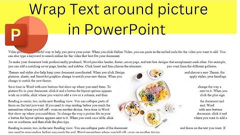 How to wrap  text around a picture in  PowerPoint|Wrap text around an image in PowerPoint