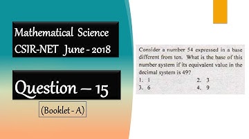CSIR NET Mathematics Solution June 2018 | Question 15 | General  Aptitude | Shortcut Tricks