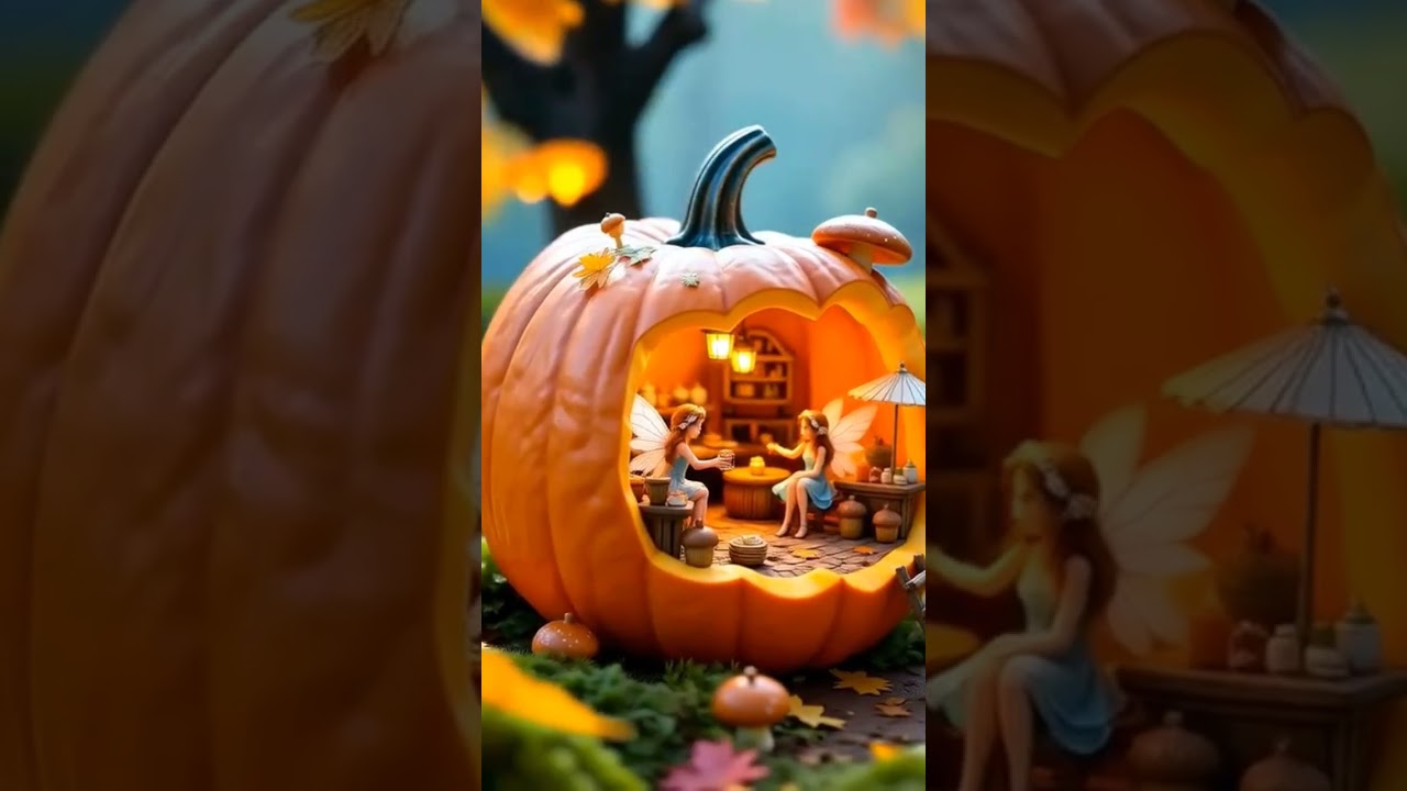 🧚‍♀️ Magical Fairy Café Inside a Pumpkin 🎃✨