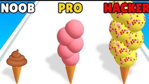 ICE CREAM RUSH in NOOB vs PRO vs HACKER ALL Gameplay Levels