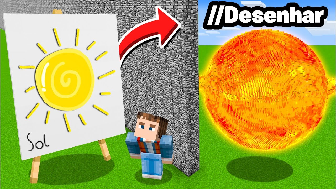 TUDO QUE DESENHAR APARECE NO MINECRAFT 