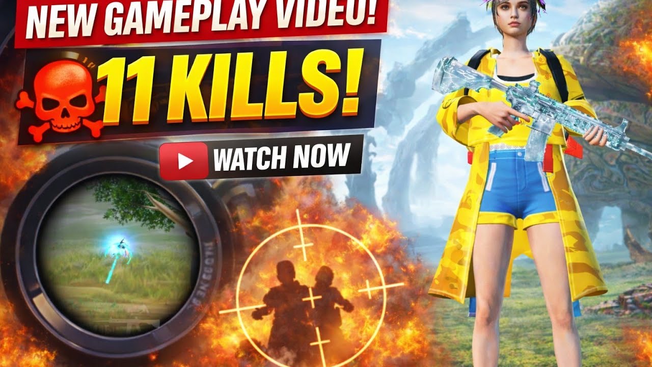 😮(11+ kills) for bgmi watch now video 