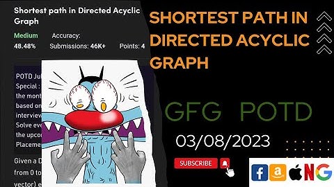 Shortest path in directed acyclic graph | gfg potd today  | POTD | GFG Problem of the Day | C++ |