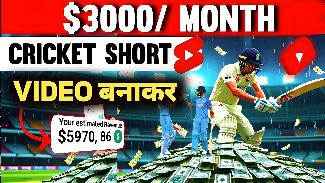 How To Create Cricket Short Video | Make $3000/ Month | Cricket Viral ...