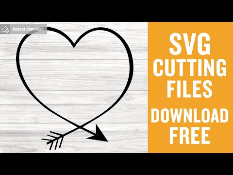 Heart Arrow Svg Free Cutting Files for Silhouette Cameo Instant Download