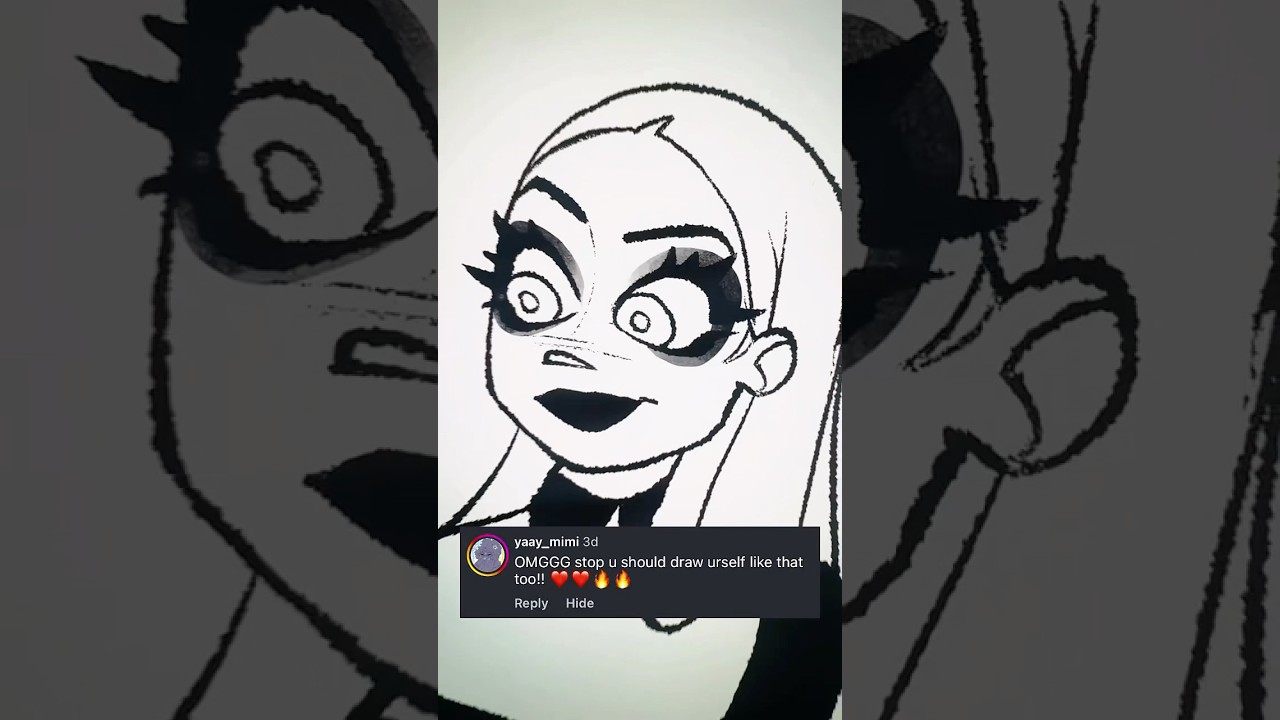 Drawing my romantic goth make up