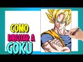 Como Dibujar Retrato de Goku I How to Draw Goku Portrait I Dragon Ball