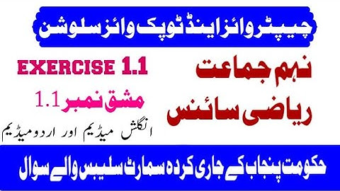 9Th Class Math Science Group Chapter 1 [ Exercise 1.1, Matrices And Determinants ] Lecture # 1