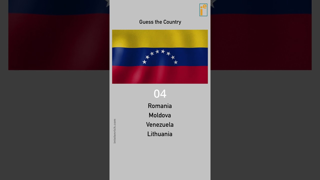 Flags - 70 : Guess • Romania Moldova Venezuela Lithuania