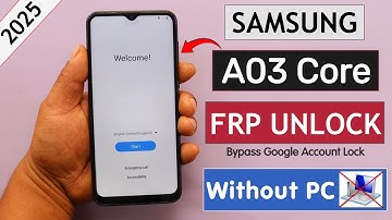 Samsung A03 Core Android 13 Frp Bypass/Unlock Google Account Lock Without Pc - 2025