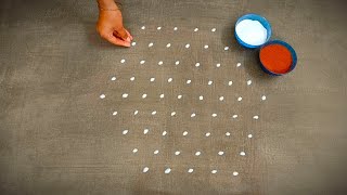 Thai maadham special easy starkolam|9*5 simple method rangoli|simple mugguludesign|Colour's Rangoli