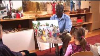 Salva Talks with Children about Water for South Sudan