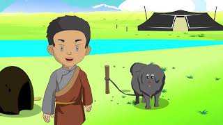 Tibetan Cartoon/Kids Song - Aku Nyima གངས་ཅན་བྱིས་གླུ། ཨ་ཁུ་ཉི་མ་སླེབས་སླེབས།