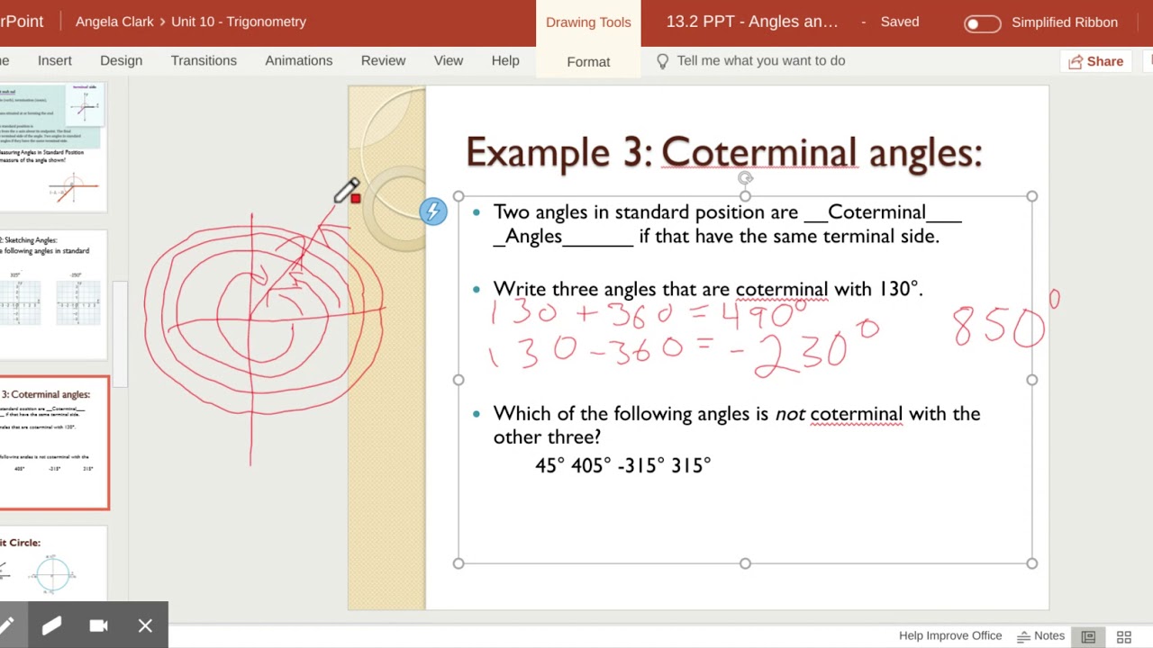 13 2 Coterminal Angles YouTube 13 2 Coterminal Angles YouTube