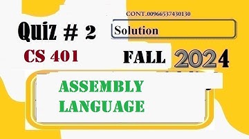 cs401 quiz 2 solution fall 2024|cs 401 quiz 2 solution fall 2024