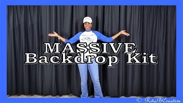 PORTABLE 8ft. x 10ft. BACKDROP With Carrying Case (Unbox & Set- Up)