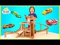 How to Make Cardboard Toy Car Garage Playset with lift for Hot Wheels and Disney Cars