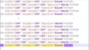 html table chess board