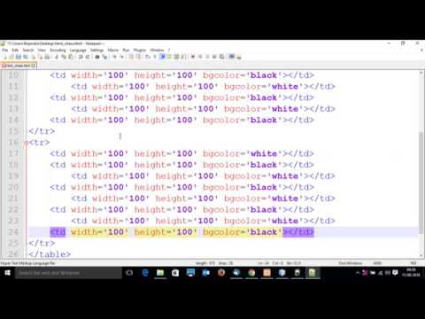 html table chess board
