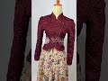 Izdihar Kebaya in Night Bordeaux and Tamanna Skirt in Ivory Cream and Deep Crimson - Royal Kebaya