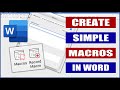 Create Simple Macros in Word | Microsoft Word Tutorials