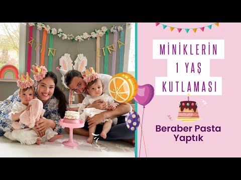 MİNİKLERİN 1 YAŞ KUTLAMASI l BERABER PASTA YAPTIK | Pelin&Anıl